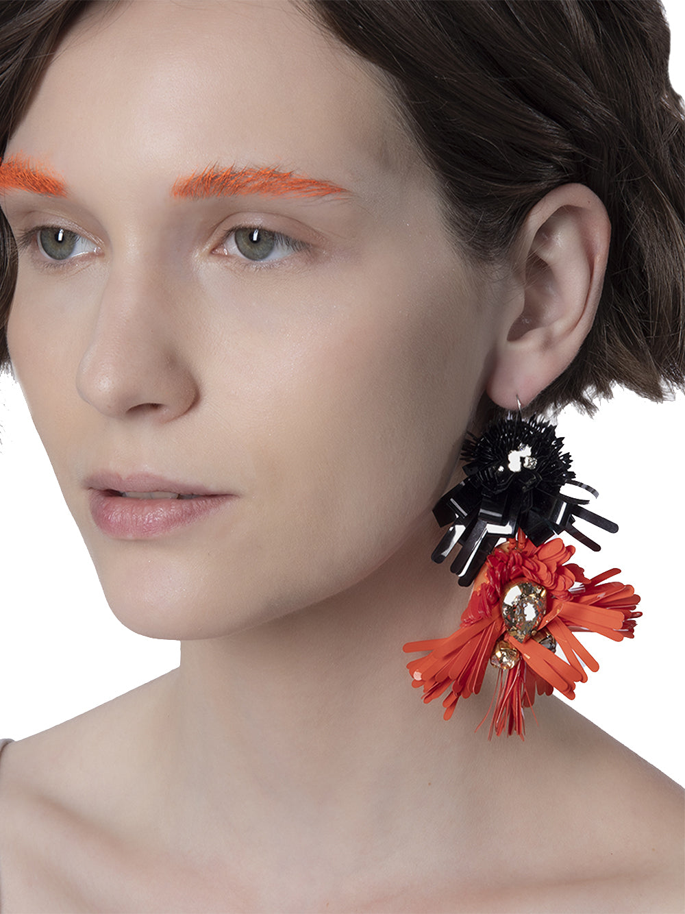 Embellished Earring Coral-black