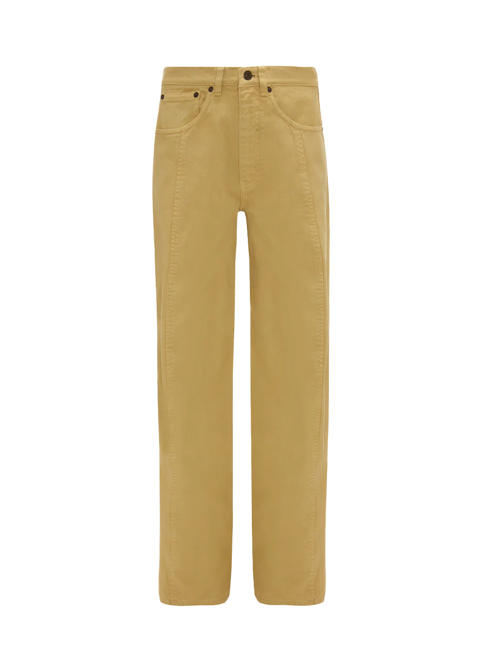 Curved Leg Jean Butter Yellow Garment Dye