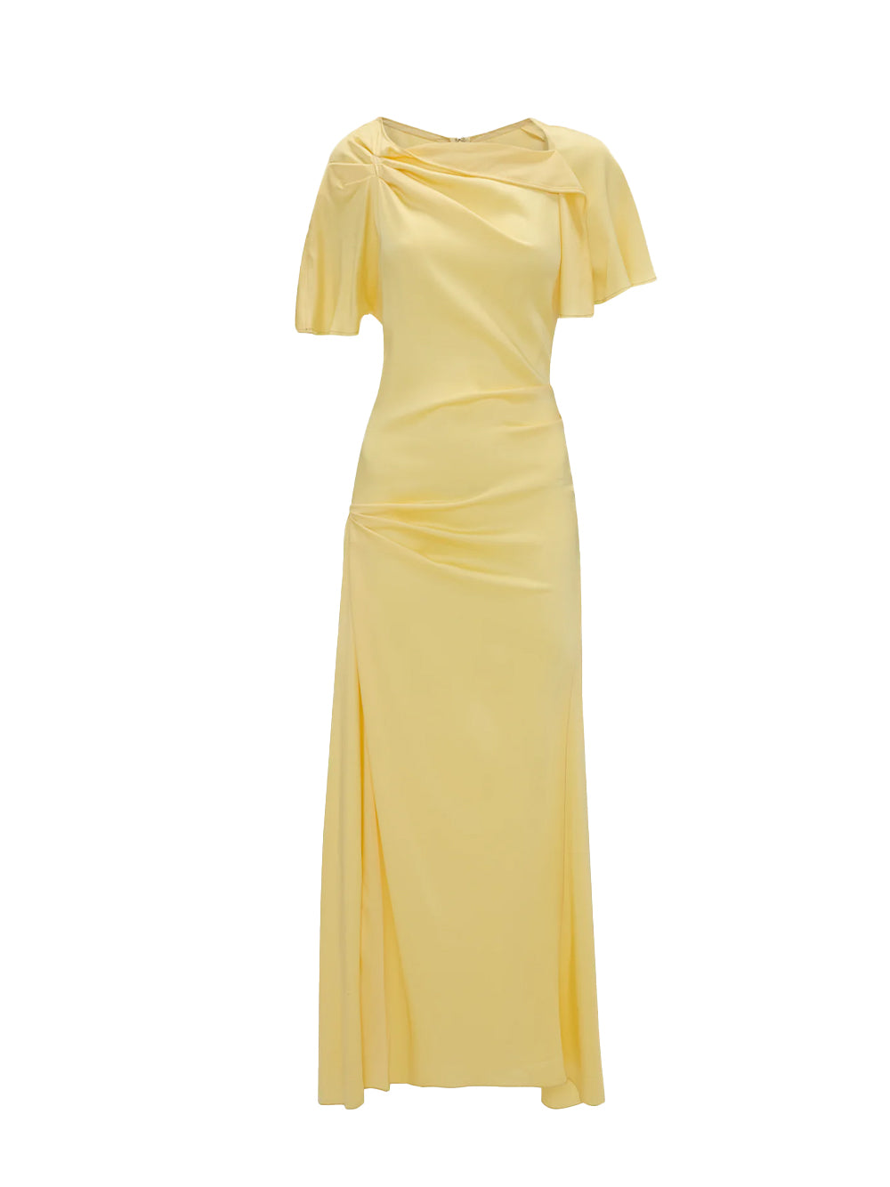Draped Cap Sleeve Dress Daffodil Yellow