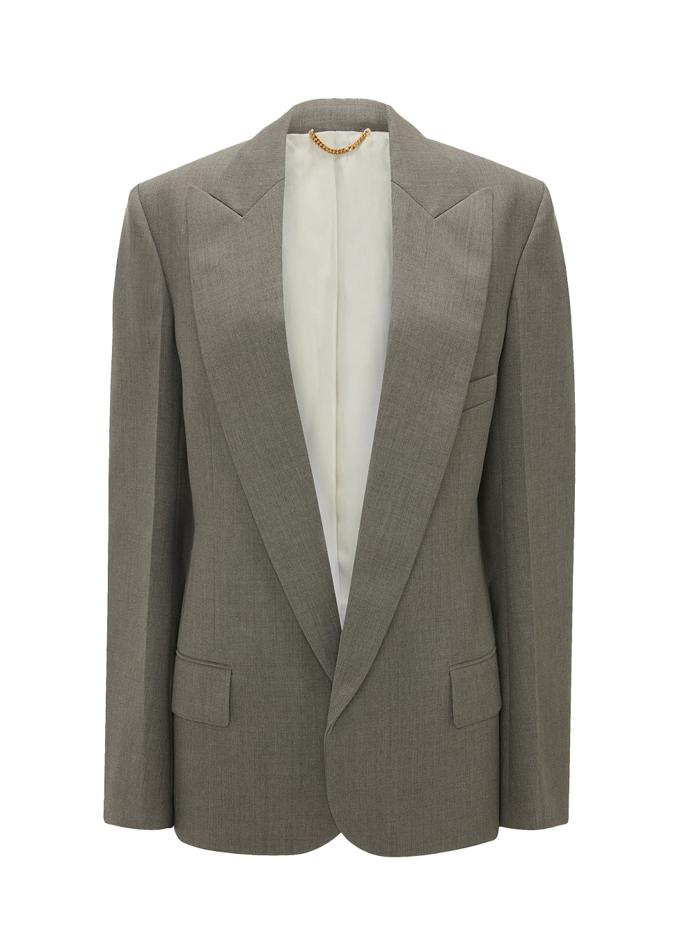 Sculptural Sleeve Jacket Light Grey Melange