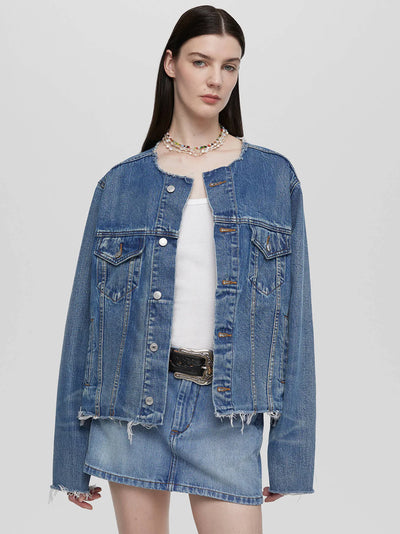 Cutoff Trucker Jacket Mid Fade