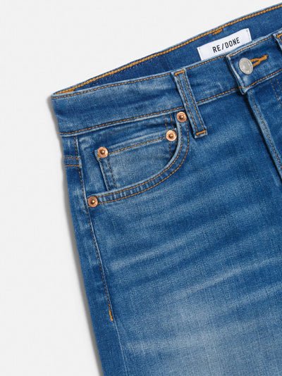 Mid Rise Wide Leg Crop Viper Blue