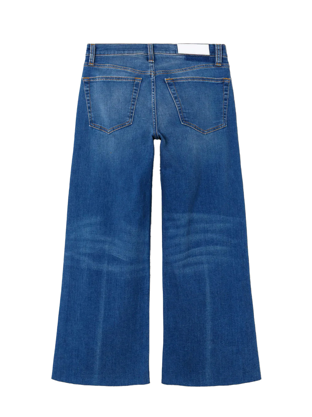 Mid Rise Wide Leg Crop Viper Blue