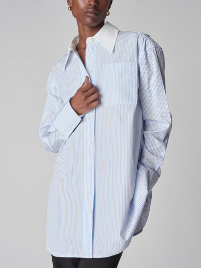 Patch Pocket Buttondown Blue Stripe