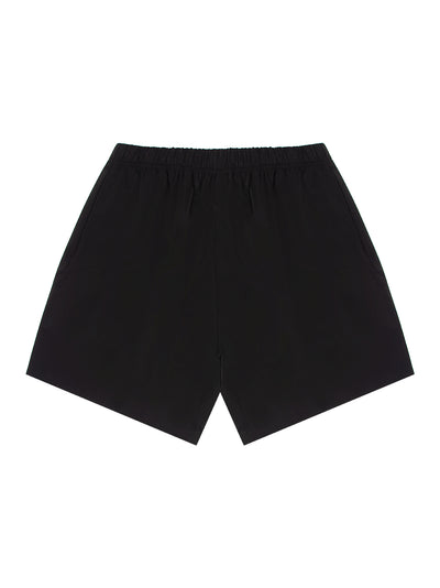 Sporty Nylon Soccer Short (Jet Black)