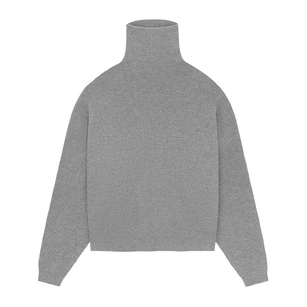 Waffle Turtleneck Dark Heather