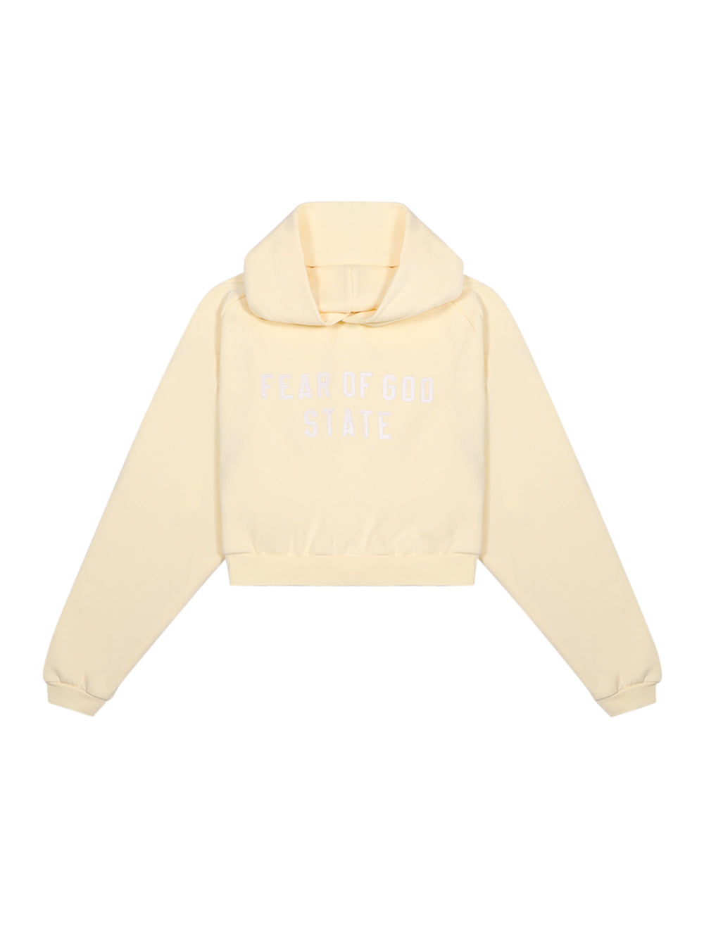 Womens Modern Fleece Raglan Hoodie Garden Yellow