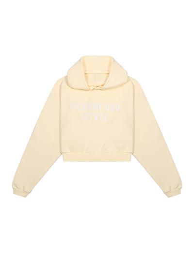 Womens Modern Fleece Raglan Hoodie Garden Yellow