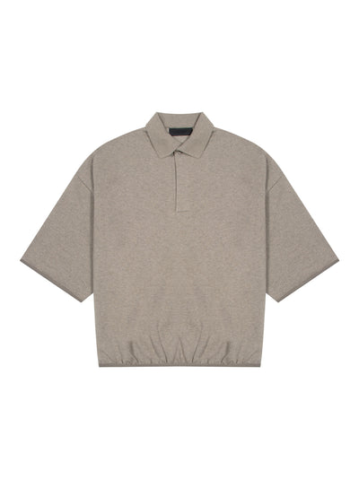 Essentials 3/4 Sleeve Polo Heather Grey