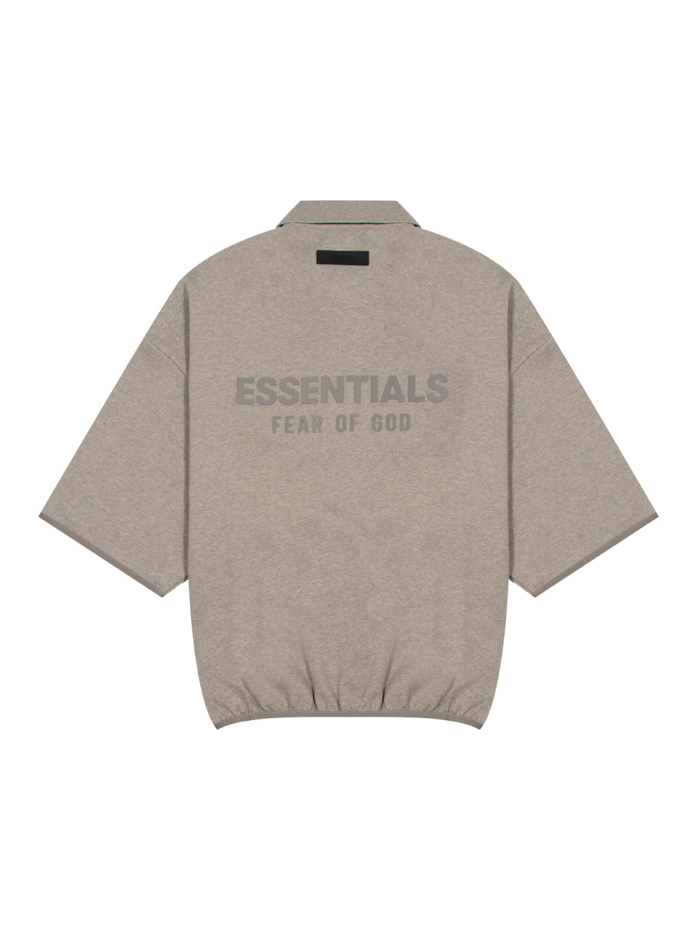 Essentials 3/4 Sleeve Polo Heather Grey