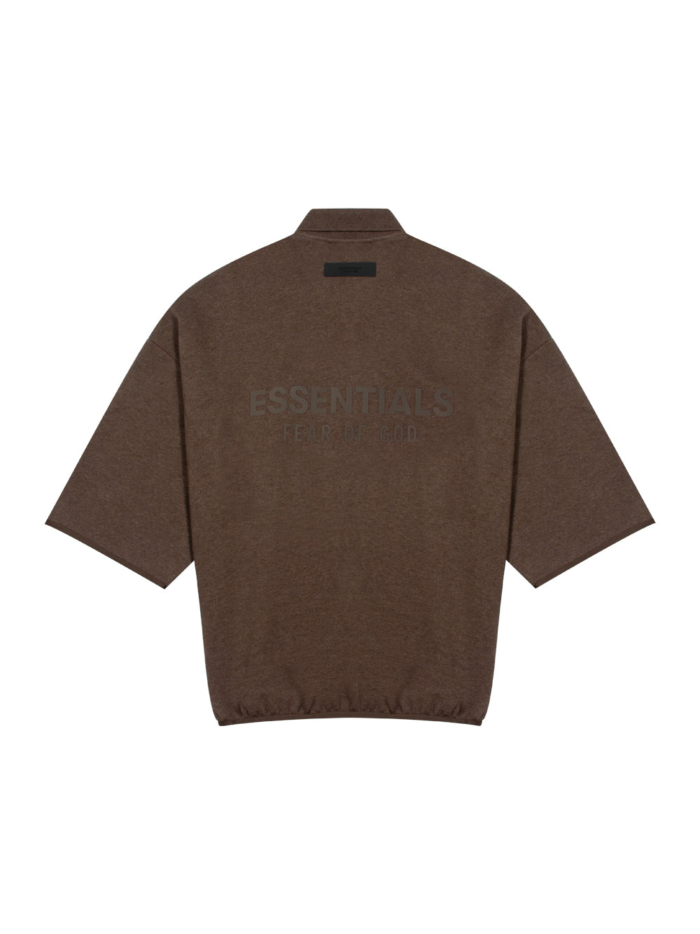 Essentials 3/4 Sleeve Polo Heather Wood