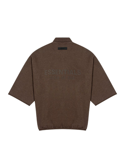 Essentials 3/4 Sleeve Polo Heather Wood