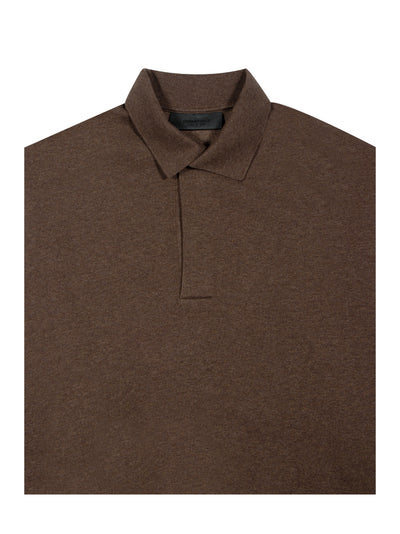 Essentials 3/4 Sleeve Polo Heather Wood