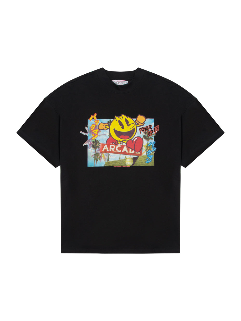 1980 Pac-Man Mockneck T-Shirt (Black)