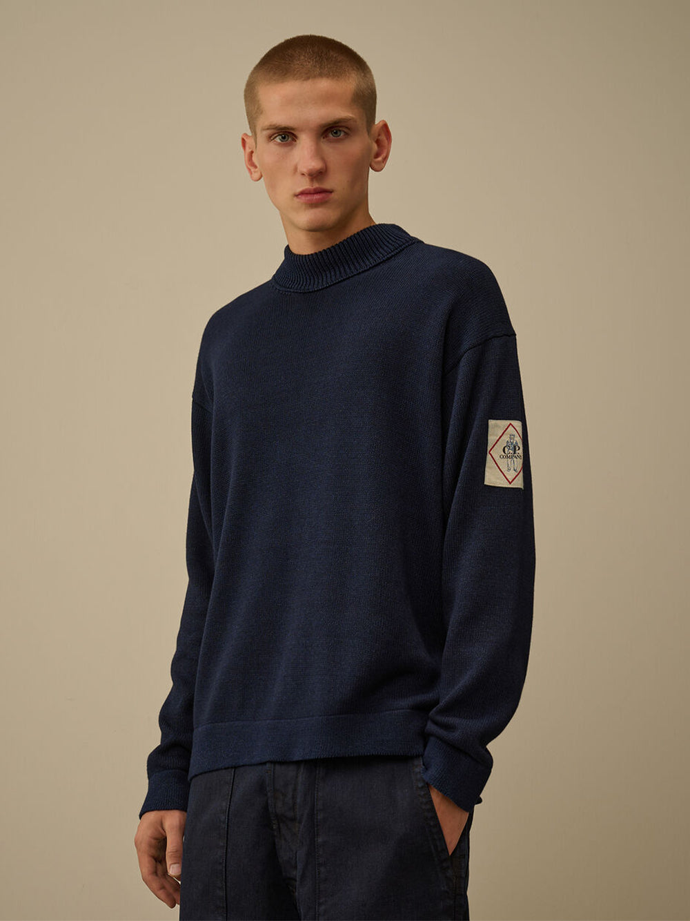 Knitwear Turtle Neck Vanisè Cotton Indaco (Mood Indigo)