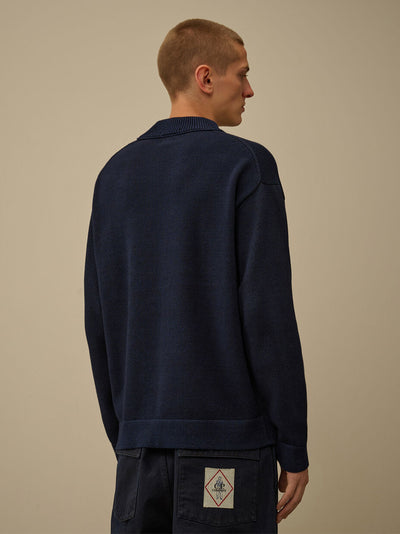 Knitwear Turtle Neck Vanisè Cotton Indaco (Mood Indigo)