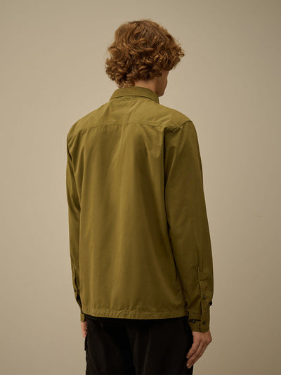 Overshirt In Organic Gabardine (Elmwood Green)