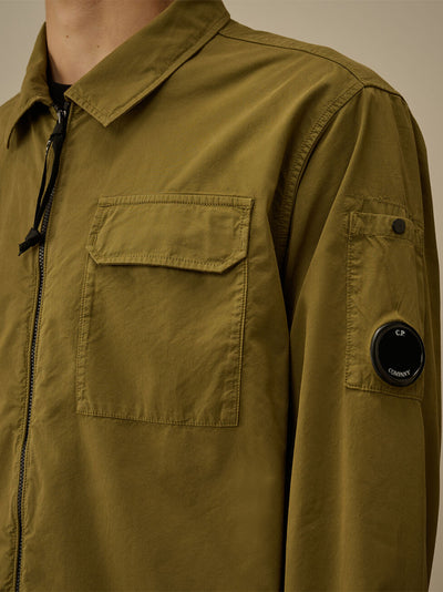 Overshirt In Organic Gabardine (Elmwood Green)