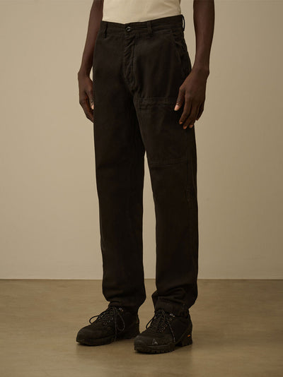 Vintage Army Structure Cargo Pants (Black)