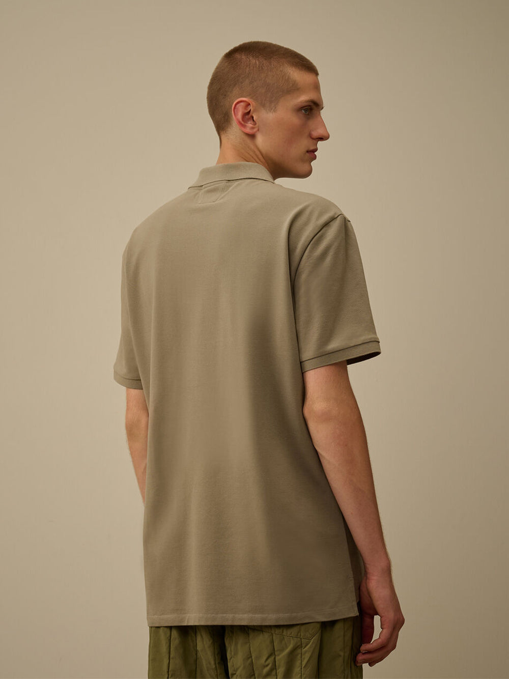 Stretch Piquet Short Sleeve Polo (Fungi Grey)
