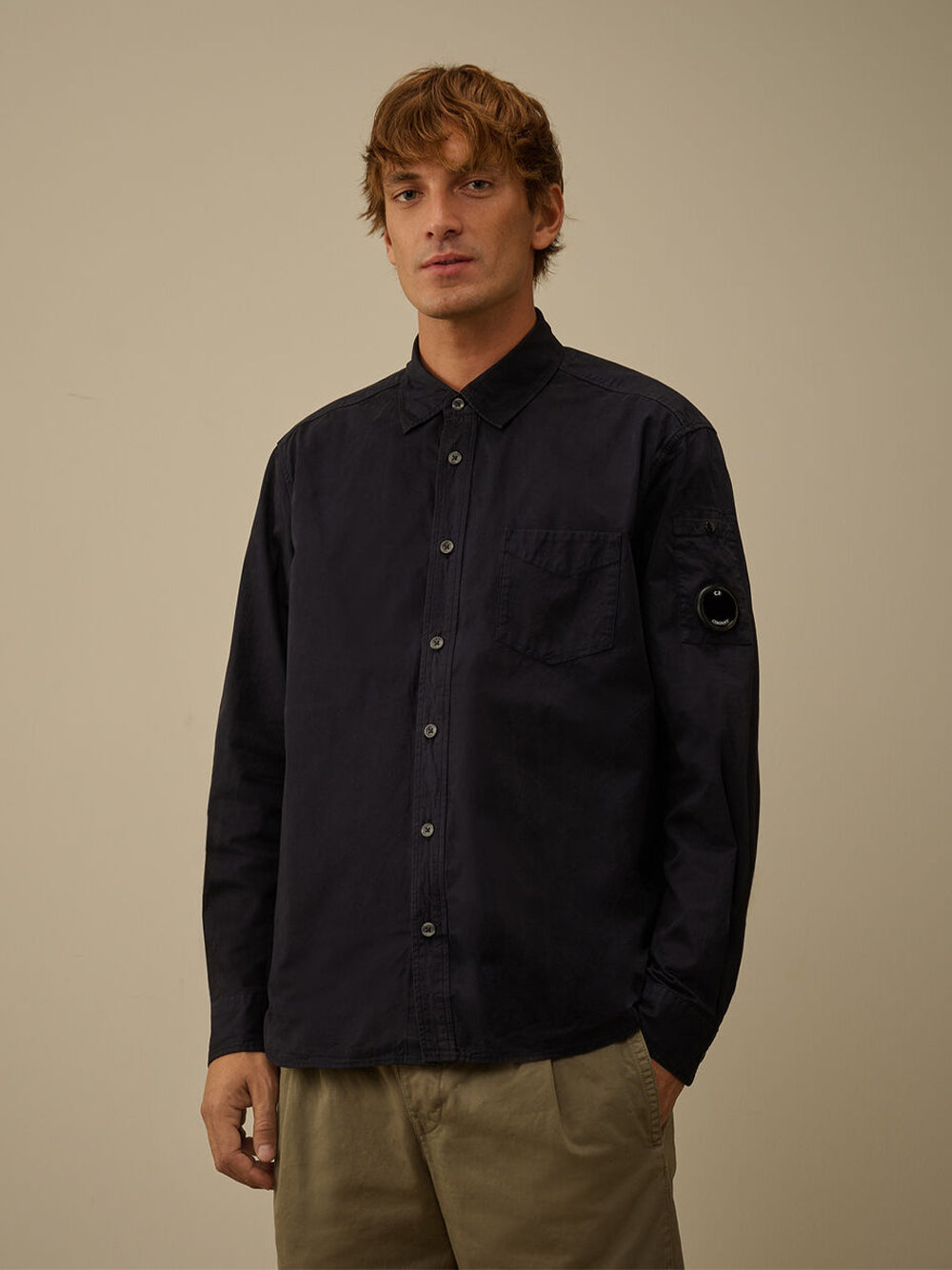 Microreps Peached Long Sleeve Button Shirt (Total Eclipse)