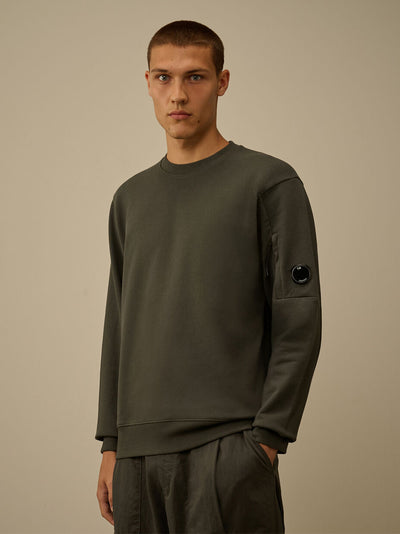 Diagonal Raised Fleece Crewneck Lens Sweatshirt (Dark Shadow)