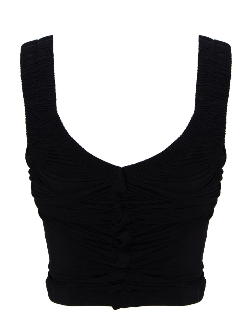 Ruched Tank Top (Black)