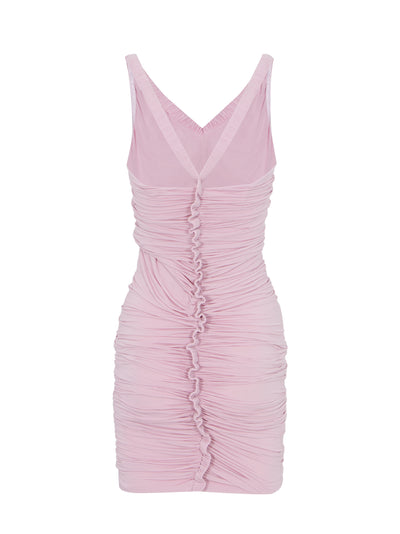 Ruched Tank Mini Dress (Pink Chalk)