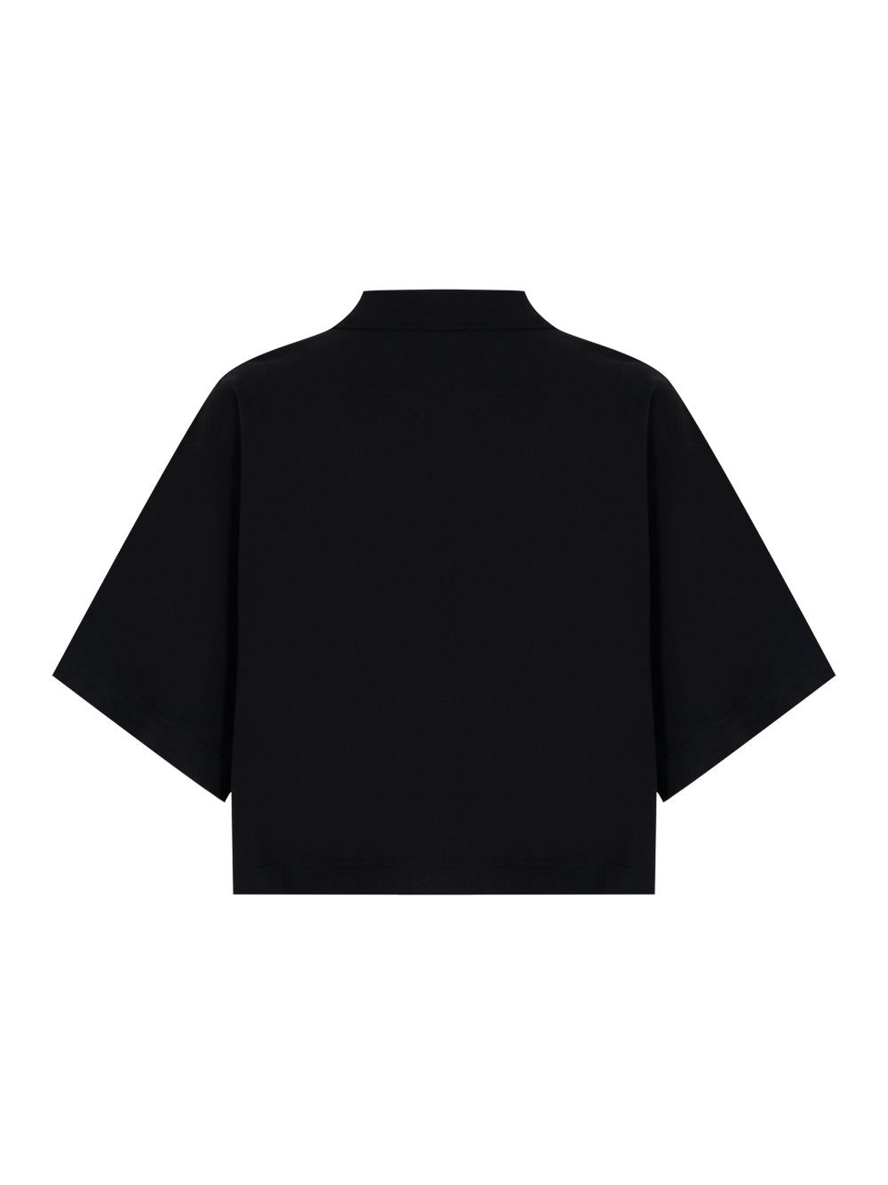 Logo Cropped Jersey Tee (Black)