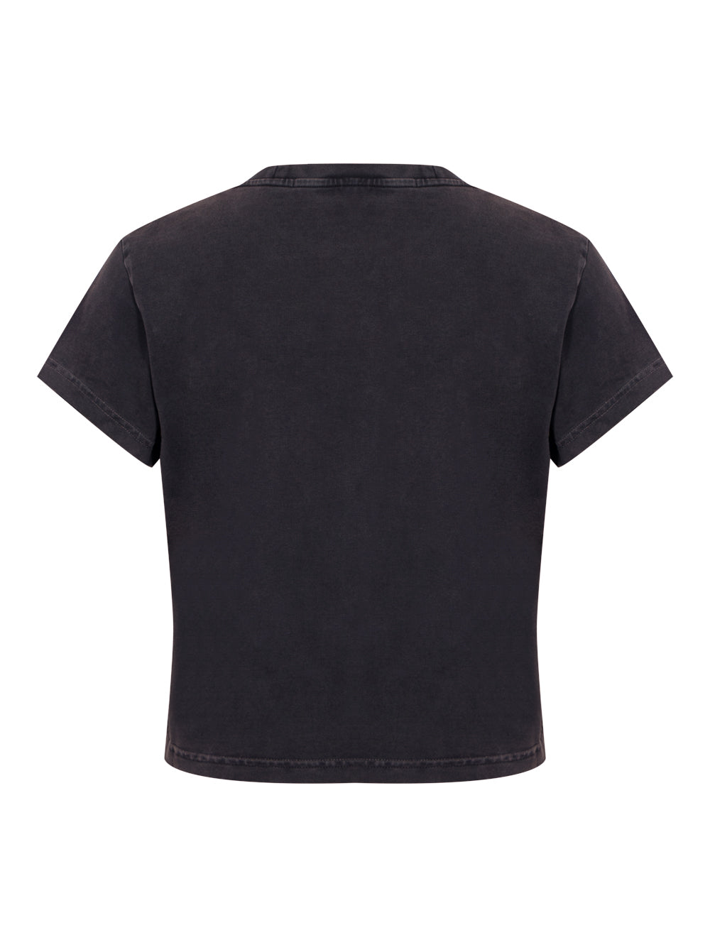 Cotton Shrunken Logo Tee (Washed Black)
