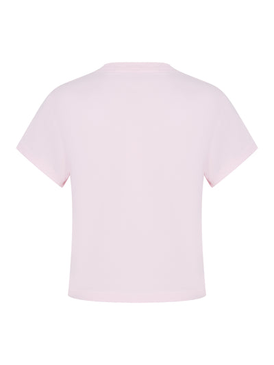 Cotton Shrunken Logo Tee (Light Pink)