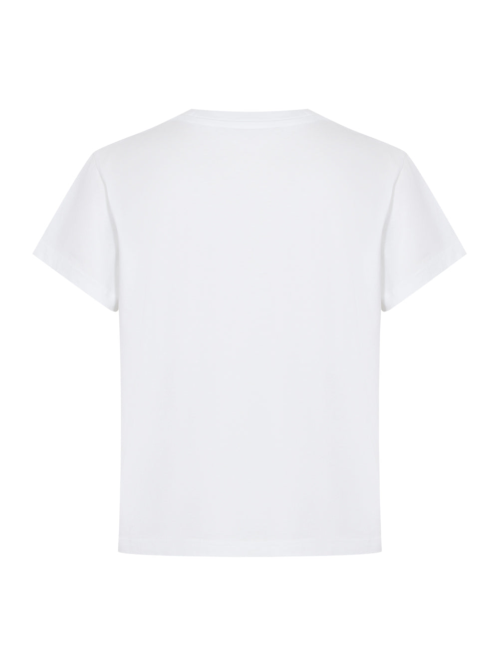 Women Crystal Hotfix & Cotton Logo Tee (White)