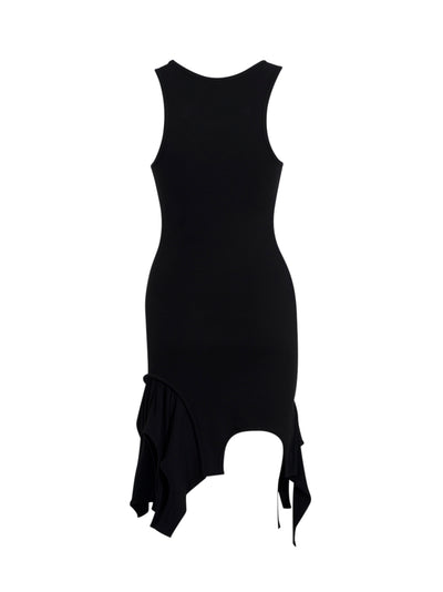 Deconstructed Mini Tank Dress (Black)