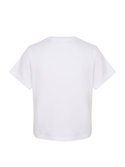 Crystal Hotfix Star Jersey Tee (Graphic White)