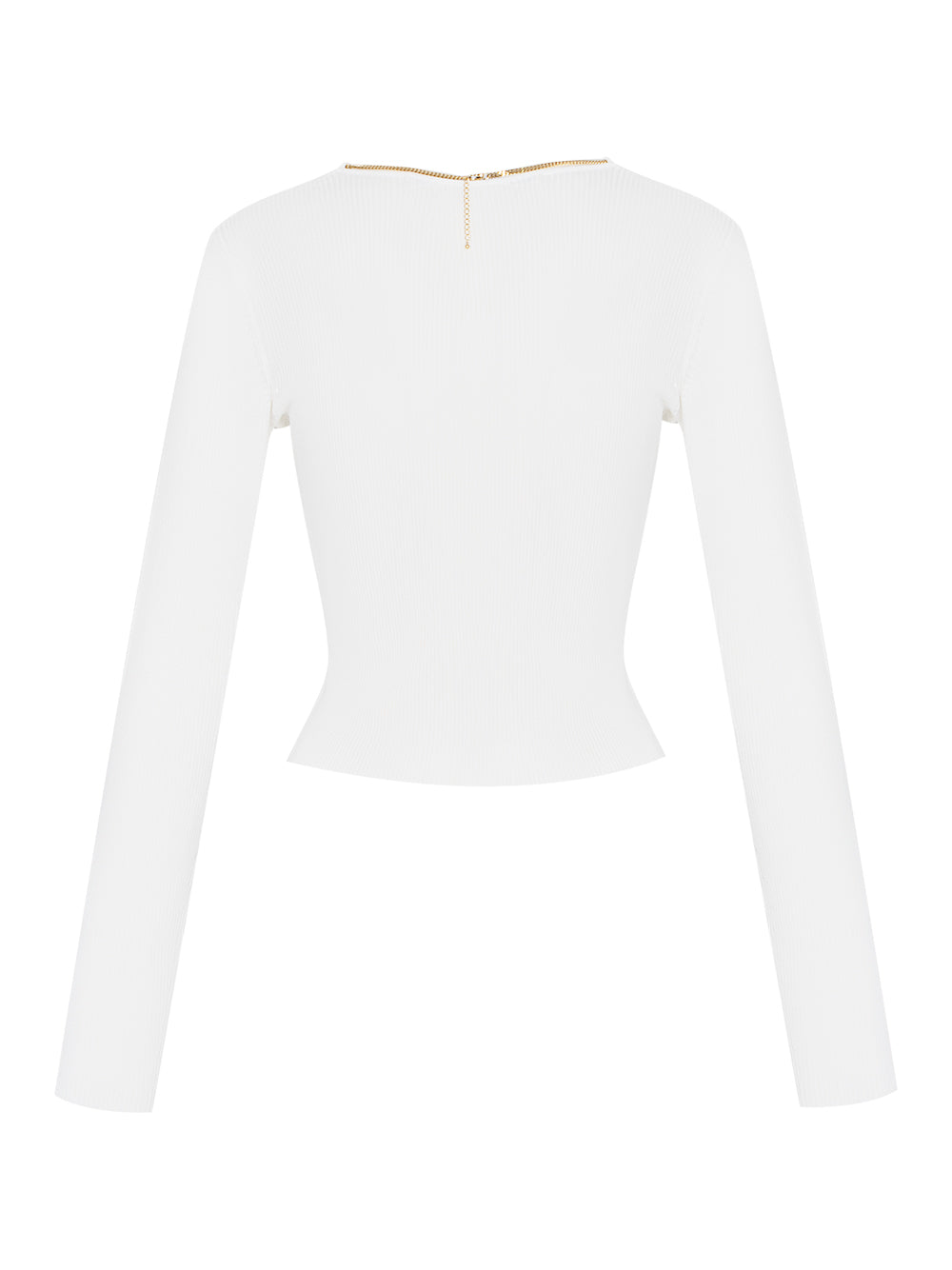 Logo Nameplate Cropped Shirt (White)