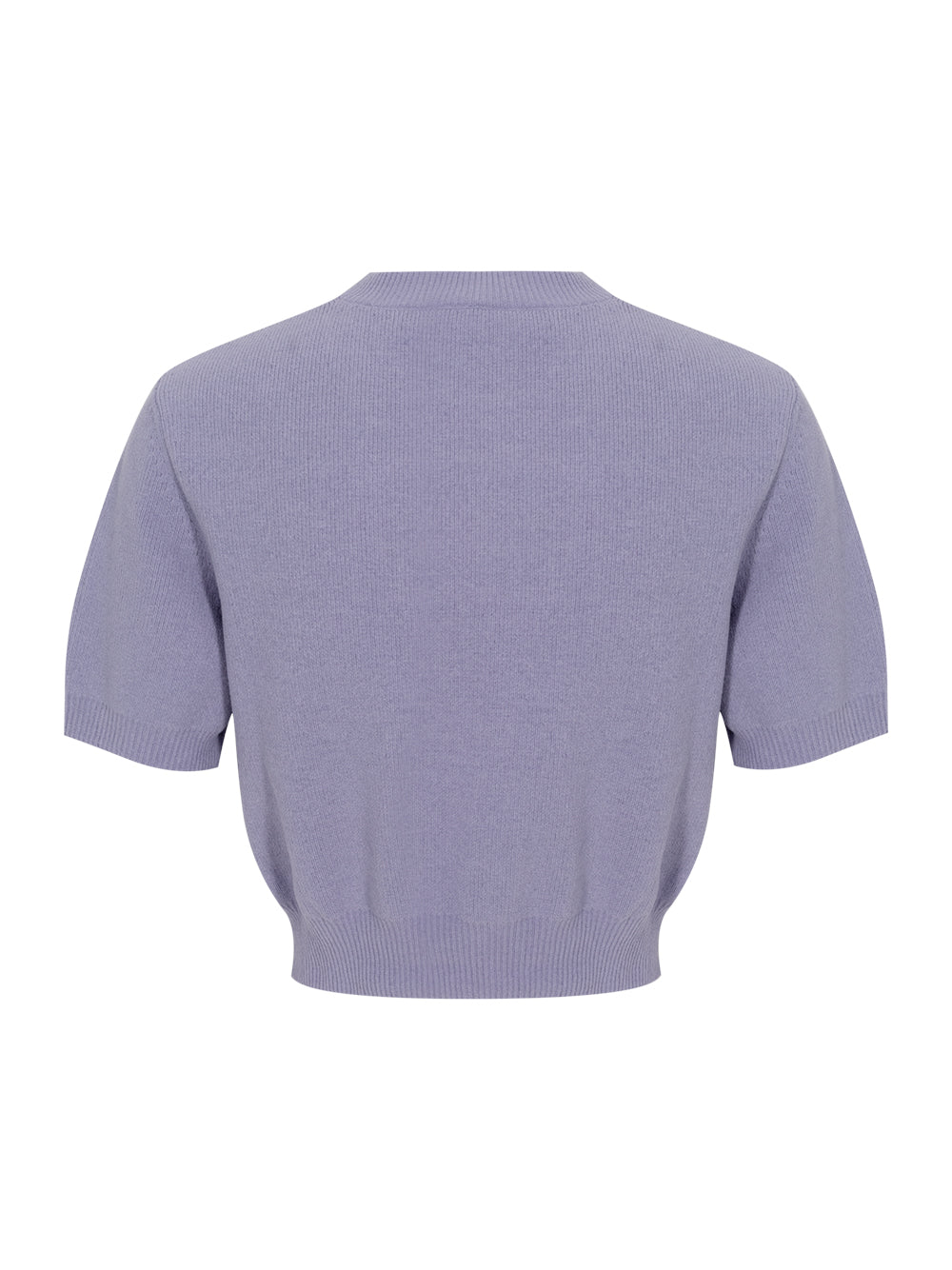 Logo-Embossed Ribbed Chenille Sweater (Lavender Grey)