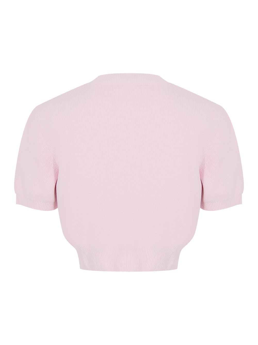 Embossed Logo Ribbed Short Sleeve Tee (Ballerina Pink)