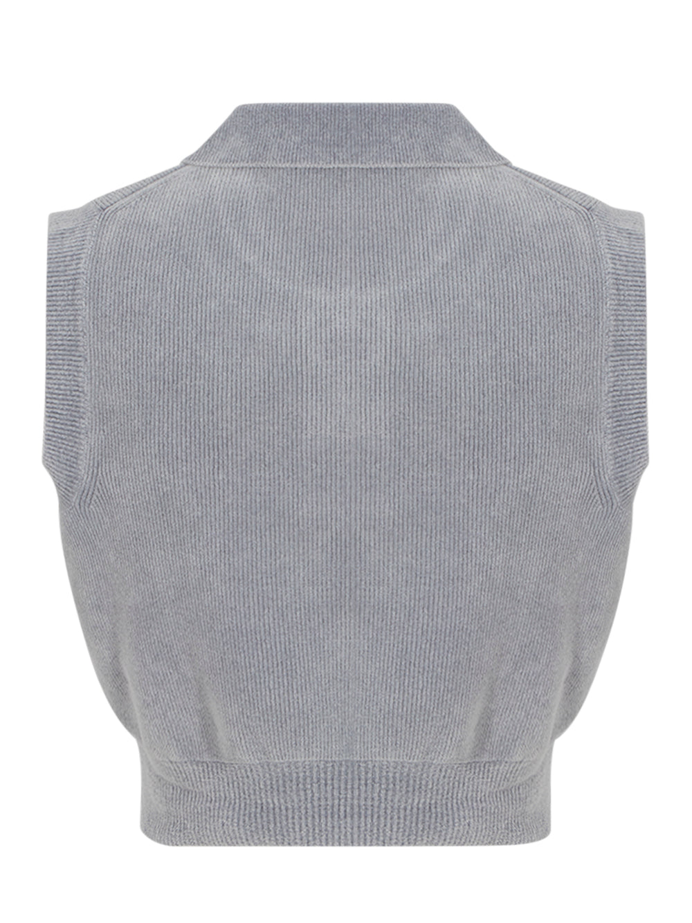 Cotton-Blend Chenille Logo Polo (Washed Grey)