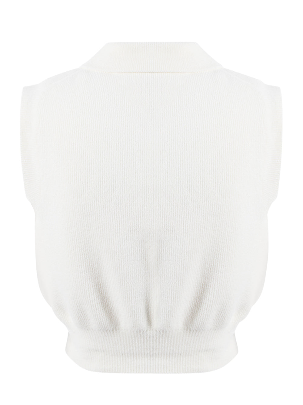 Cotton-Blend Chenille Logo Polo (Ivory)