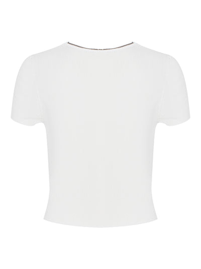 Women Logo Nameplate Pullover (White)