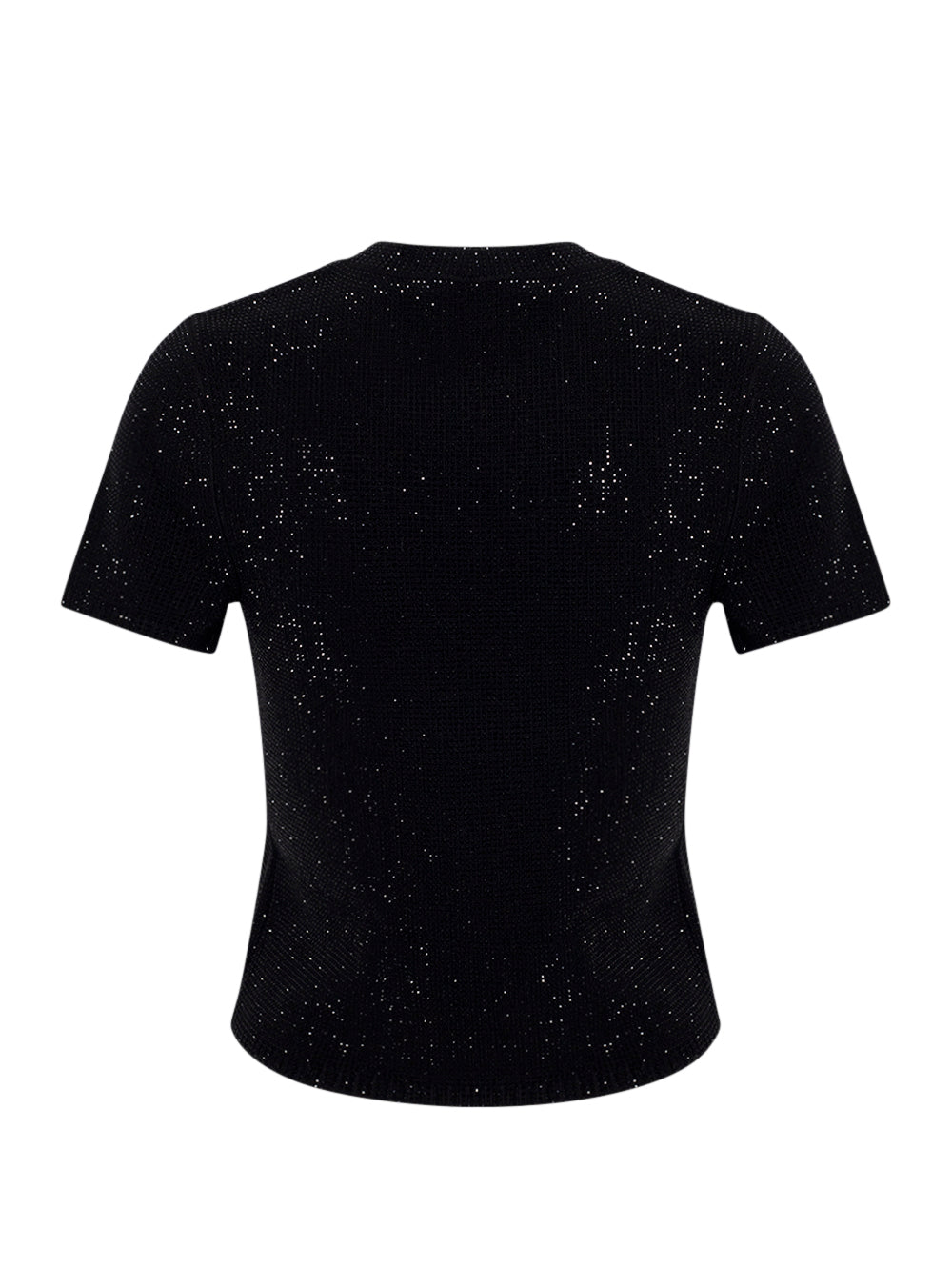 Clear Bead Hotfix Crewneck Tee (Black)