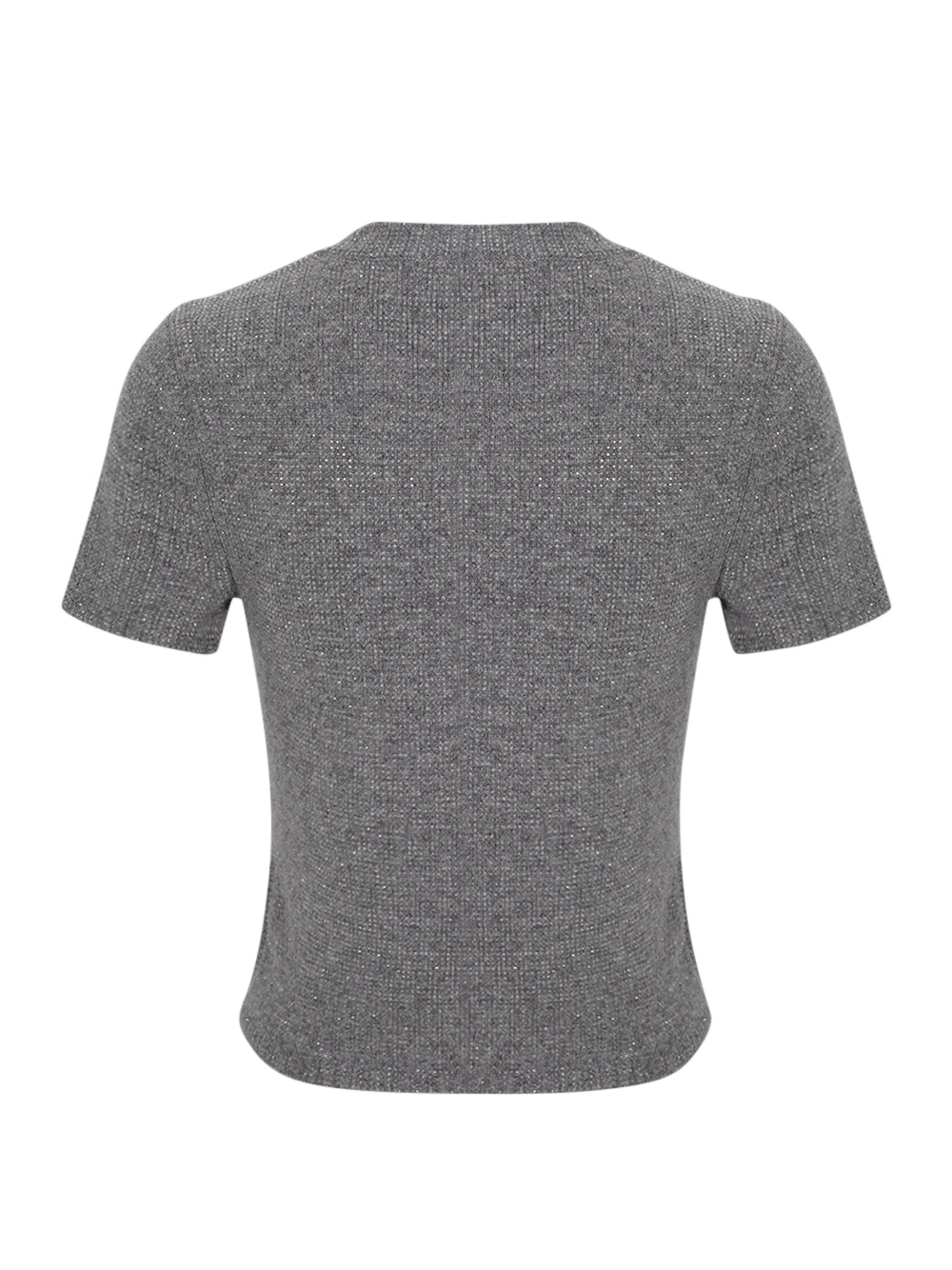 Clear Bead Hotfix Crewneck Tee (Heather Grey)