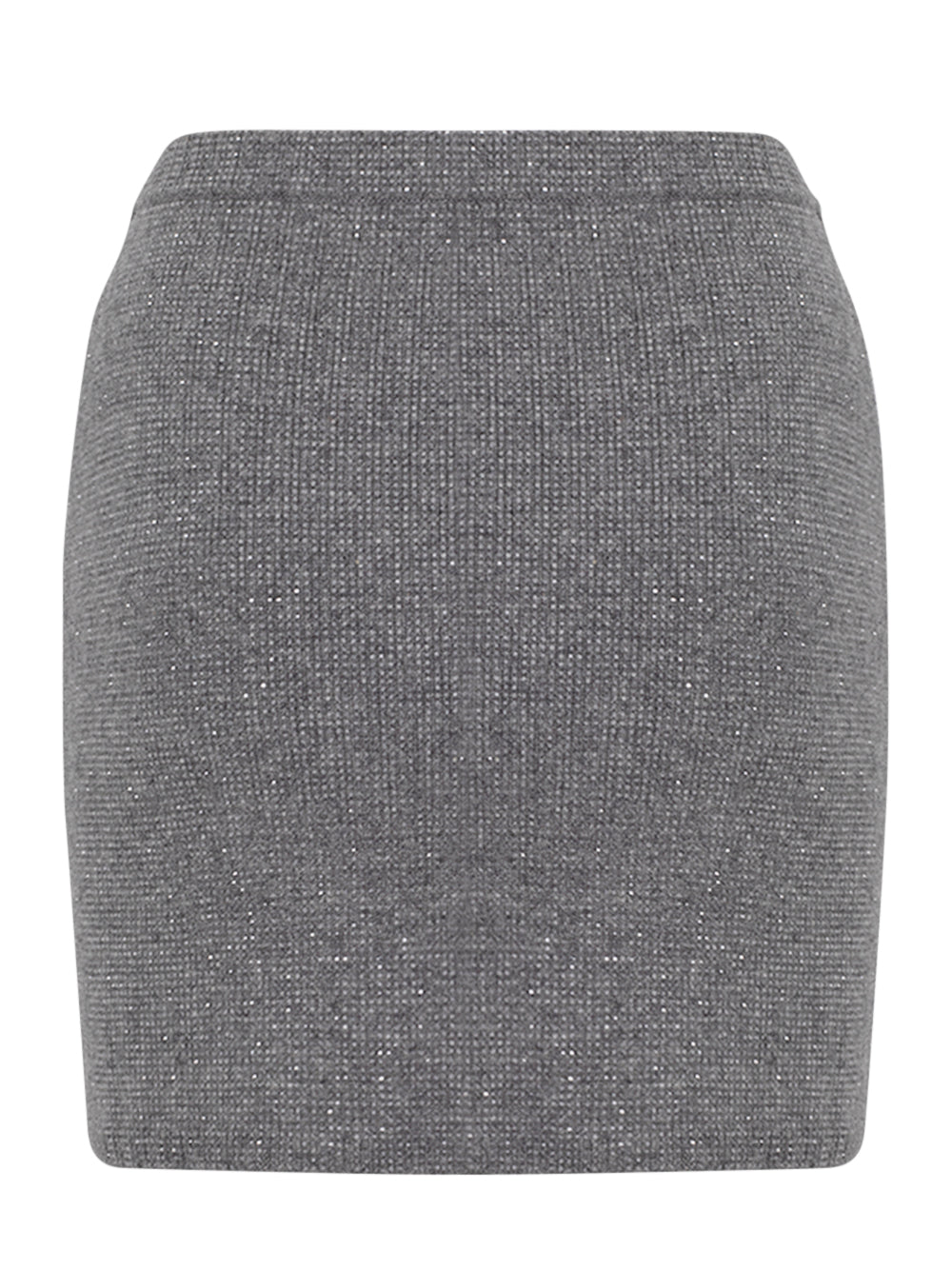 Wool-Blend Hotfix Miniskirt (Heather Grey)