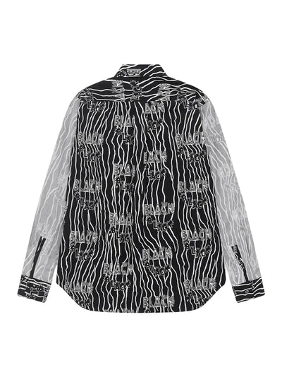 Reverse Panel Shirt Black/white