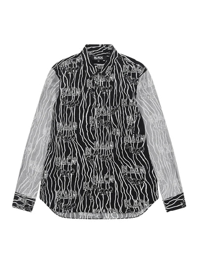Reverse Panel Shirt Black/white