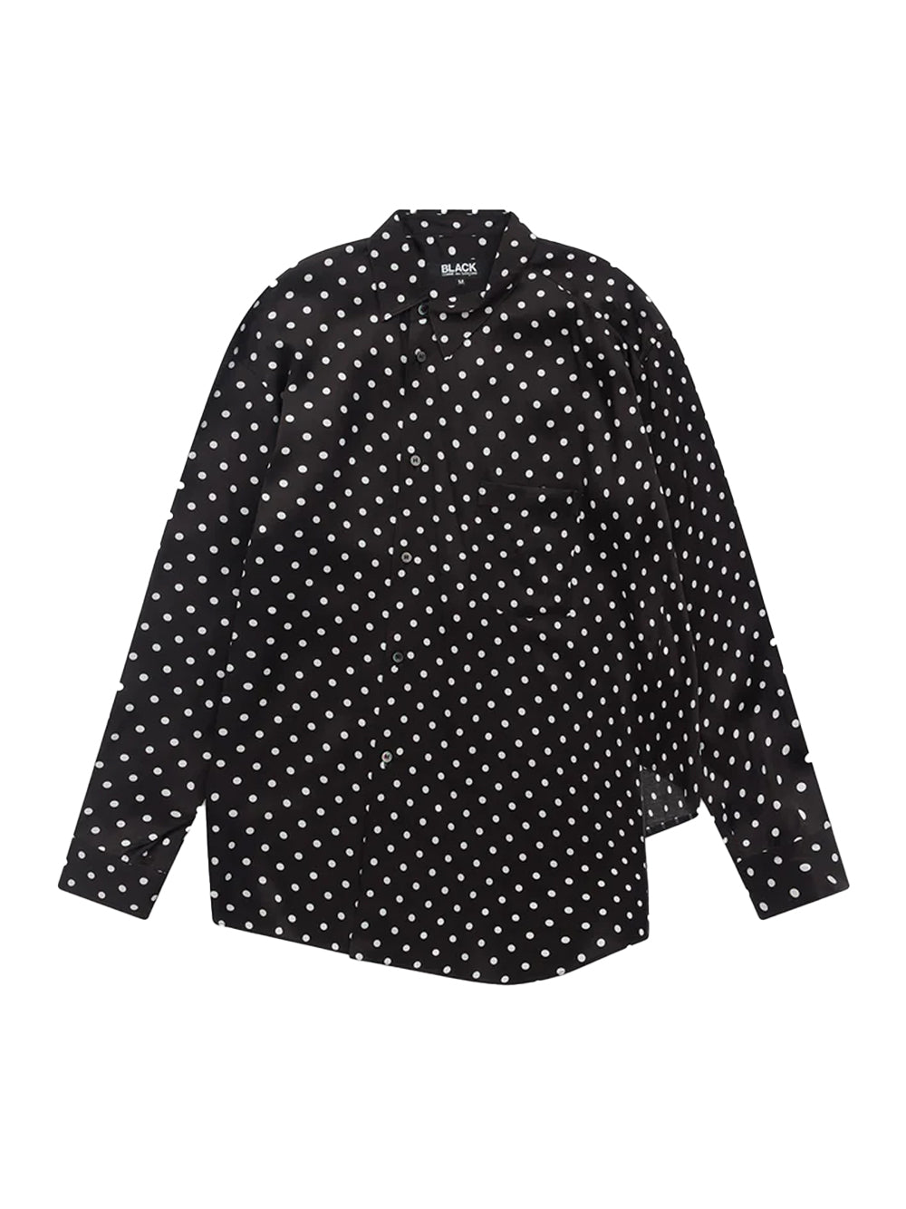 Asymmetric Polka Dot Shirt Black/white