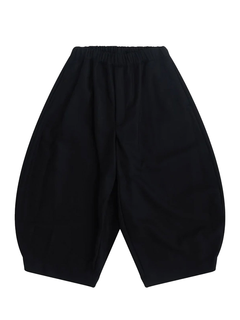 Wide Leg Cropped Trousers Black