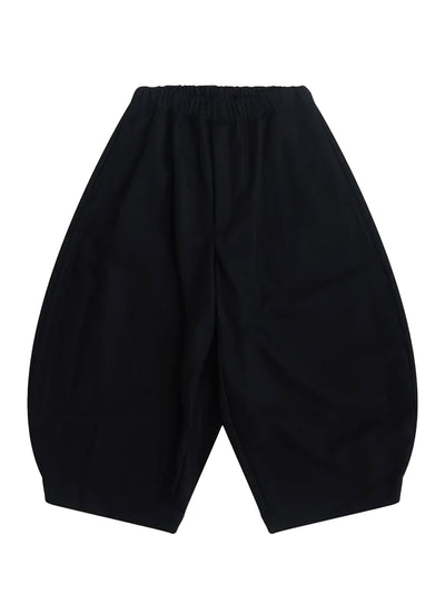 Wide Leg Cropped Trousers Black