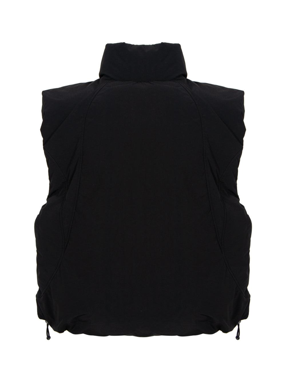 Puffer Vest with Logo Patch (Black)