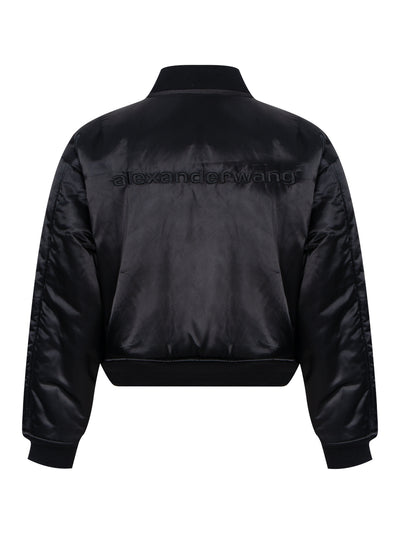 Logo-Embroidered Bomber Jacket (Black)